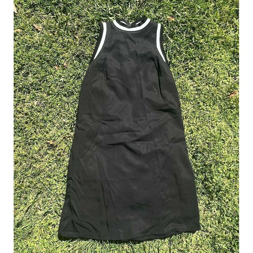 Gianni Bini Dress Womens XS High Neck Black White Jersey Style Streetwear Sports